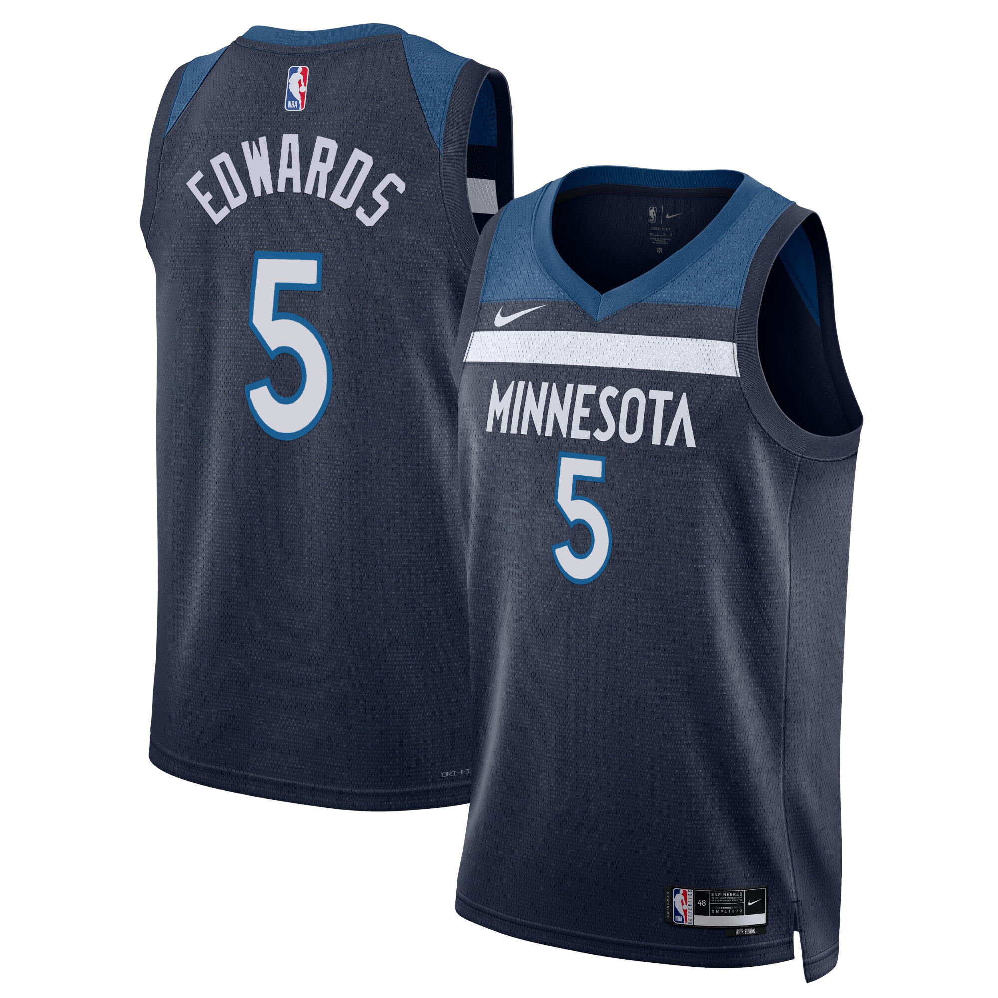 Anthony Edwards Men's Minnesota Timberwolves Swingman Icon Jersey - All Stitched