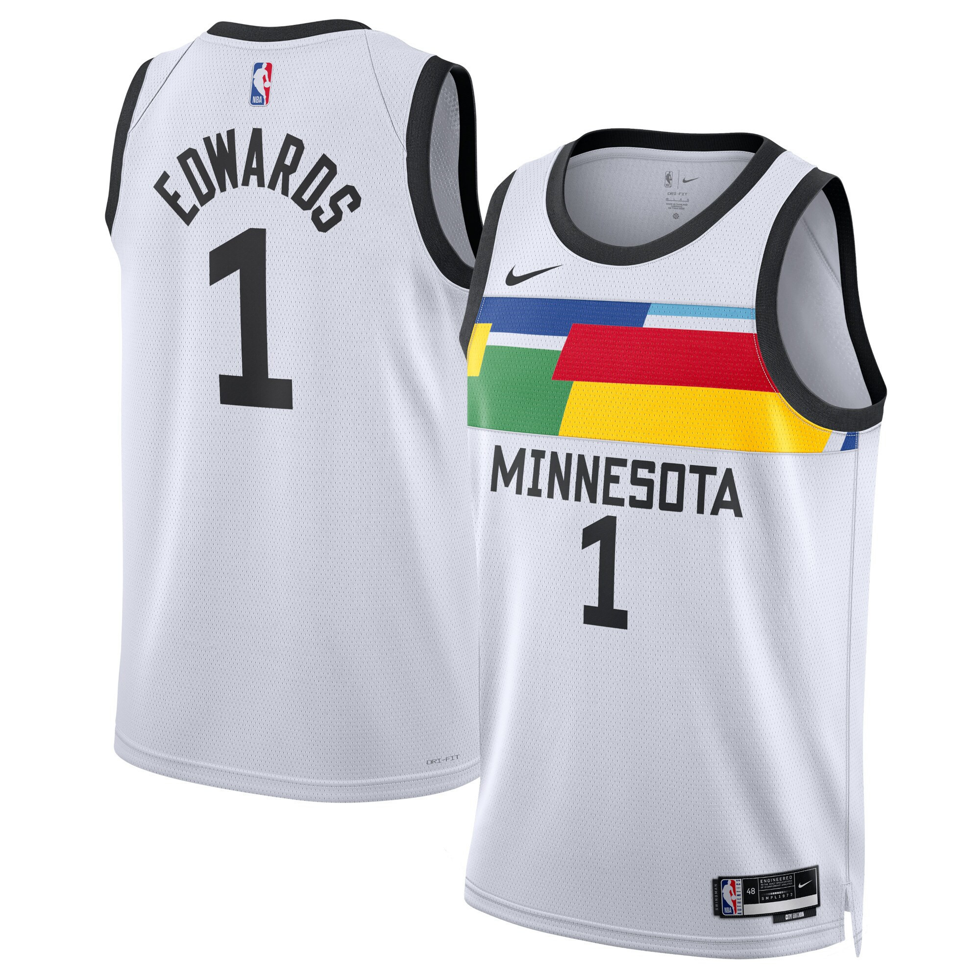 Anthony Edwards Minnesota Timberwolves City Edition Jersey - All Stitched