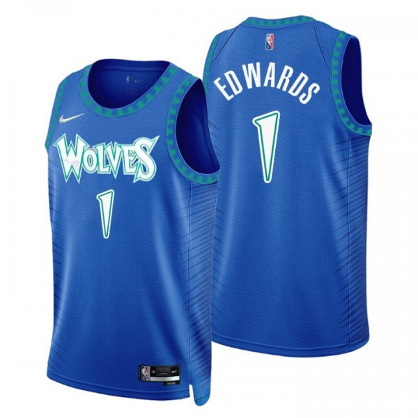 Anthony Edwards Minnesota Timberwolves Collection Royal Jersey - All Stitched