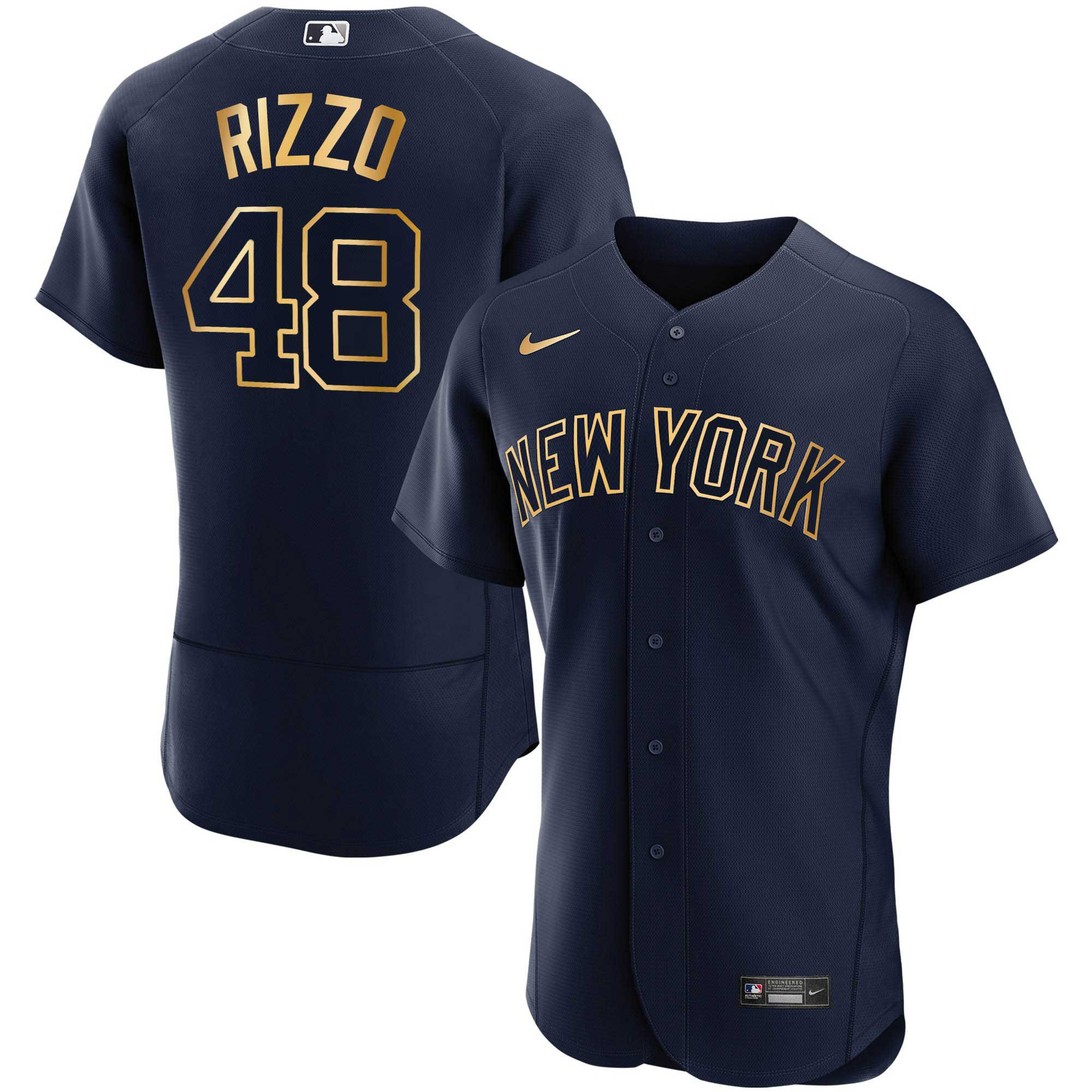 Anthony Rizzo New York Yankees Navy Gold Jersey