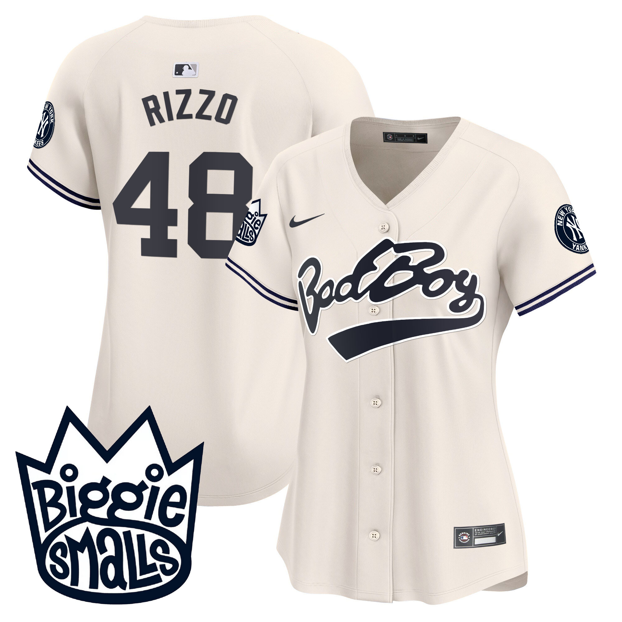 Anthony Rizzo Women's New York Yankees Biggie Smalls Vapor Premier Limited Cream Jersey