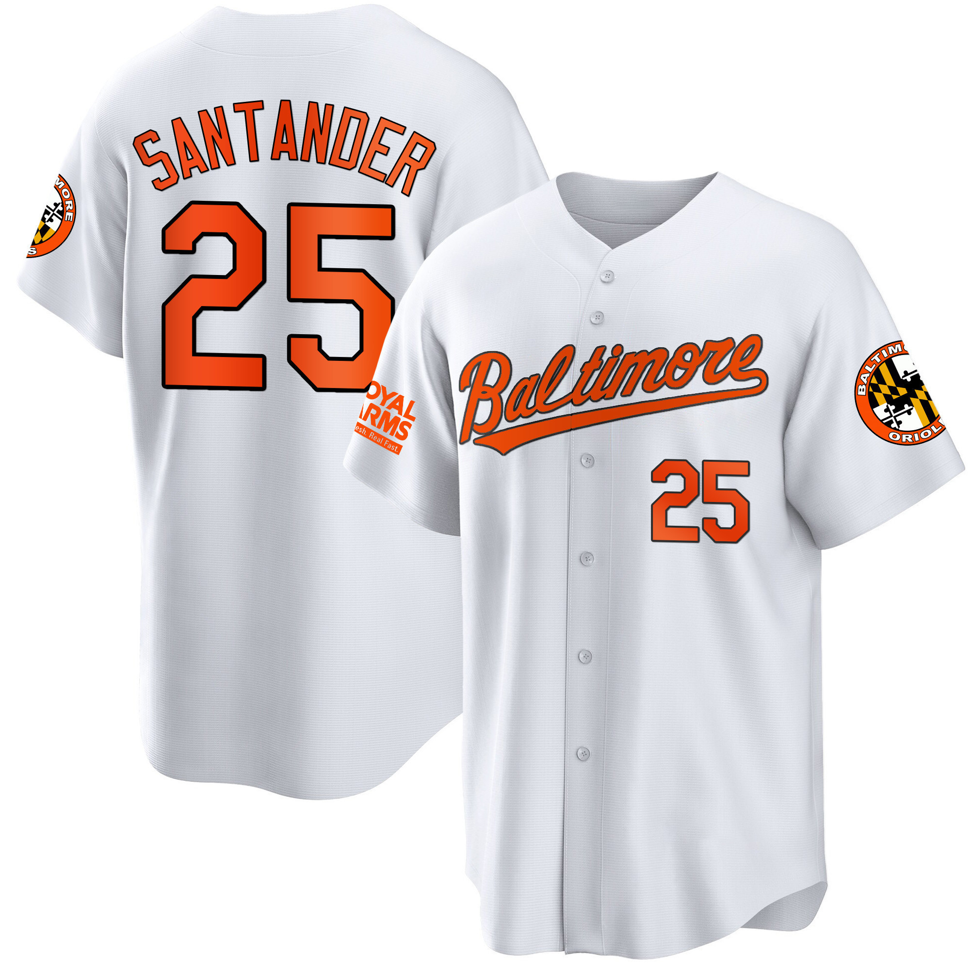 Anthony Santander Men’s Baltimore Orioles Gold Cool White Jersey - All Stitched