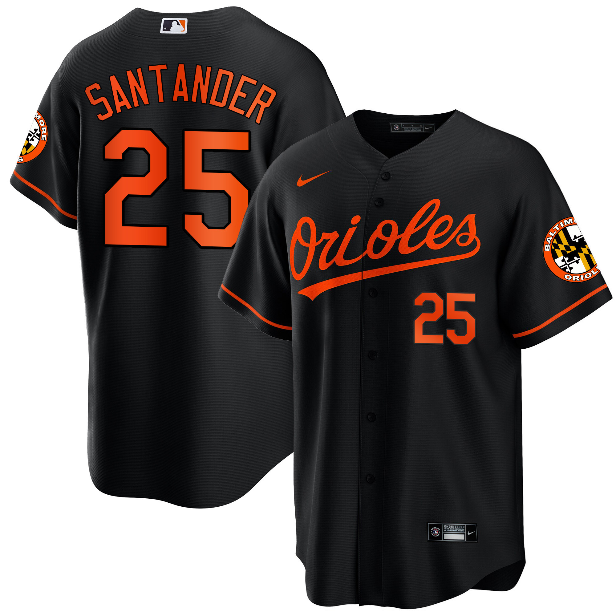 Anthony Santander Men’s Baltimore Orioles Special Gold Cool Black Jersey - All Stitched