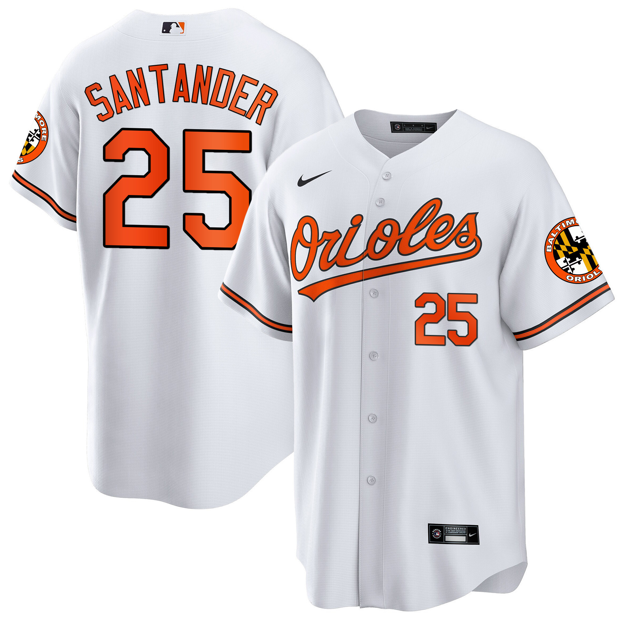 Anthony Santander Men’s Baltimore Orioles Special Gold Cool White Jersey - All Stitched