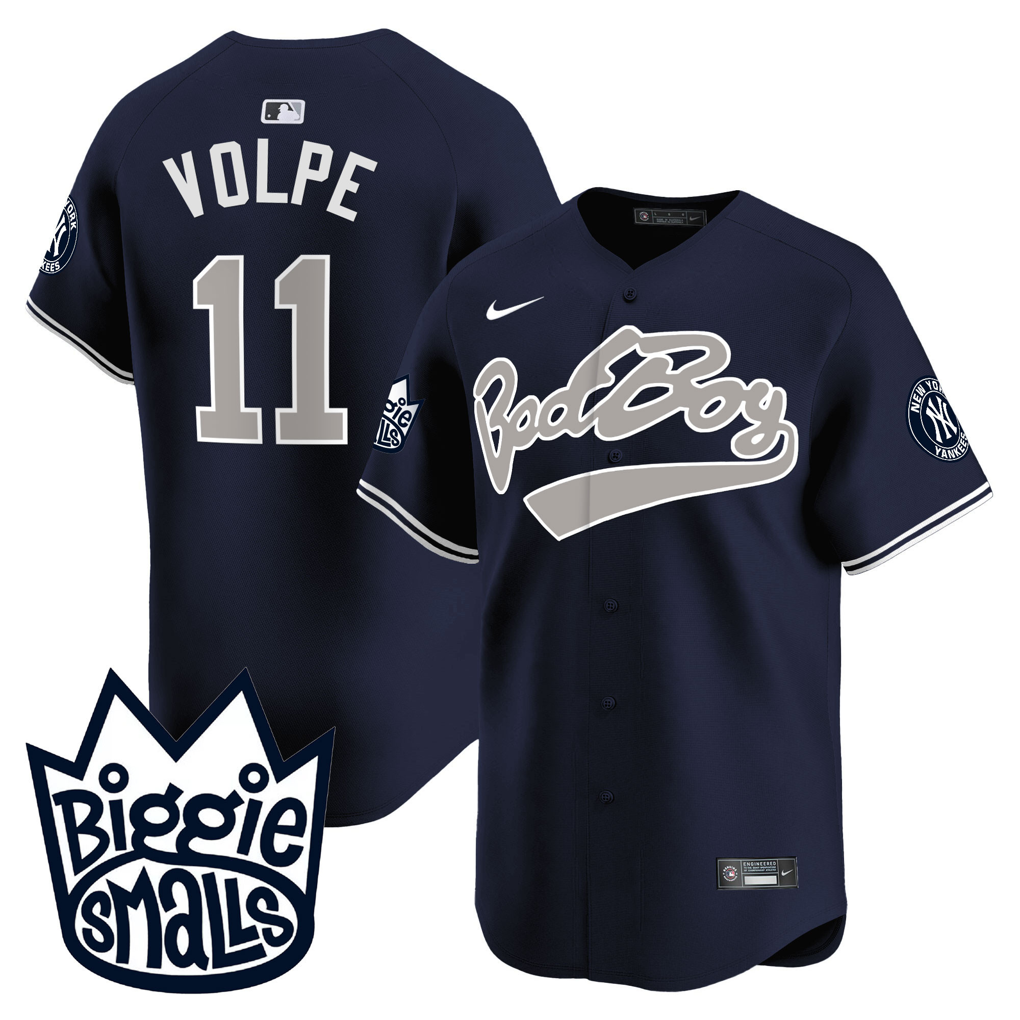 Anthony Volpe Men's New York Yankees Biggie Smalls Vapor Premier Limited Alternate Jersey