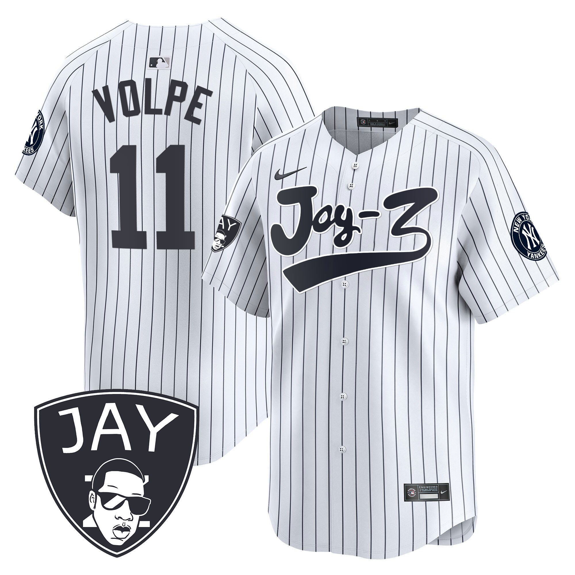 Anthony Volpe Men's New York Yankees Jay-Z Vapor Premier Limited V2 White Jersey