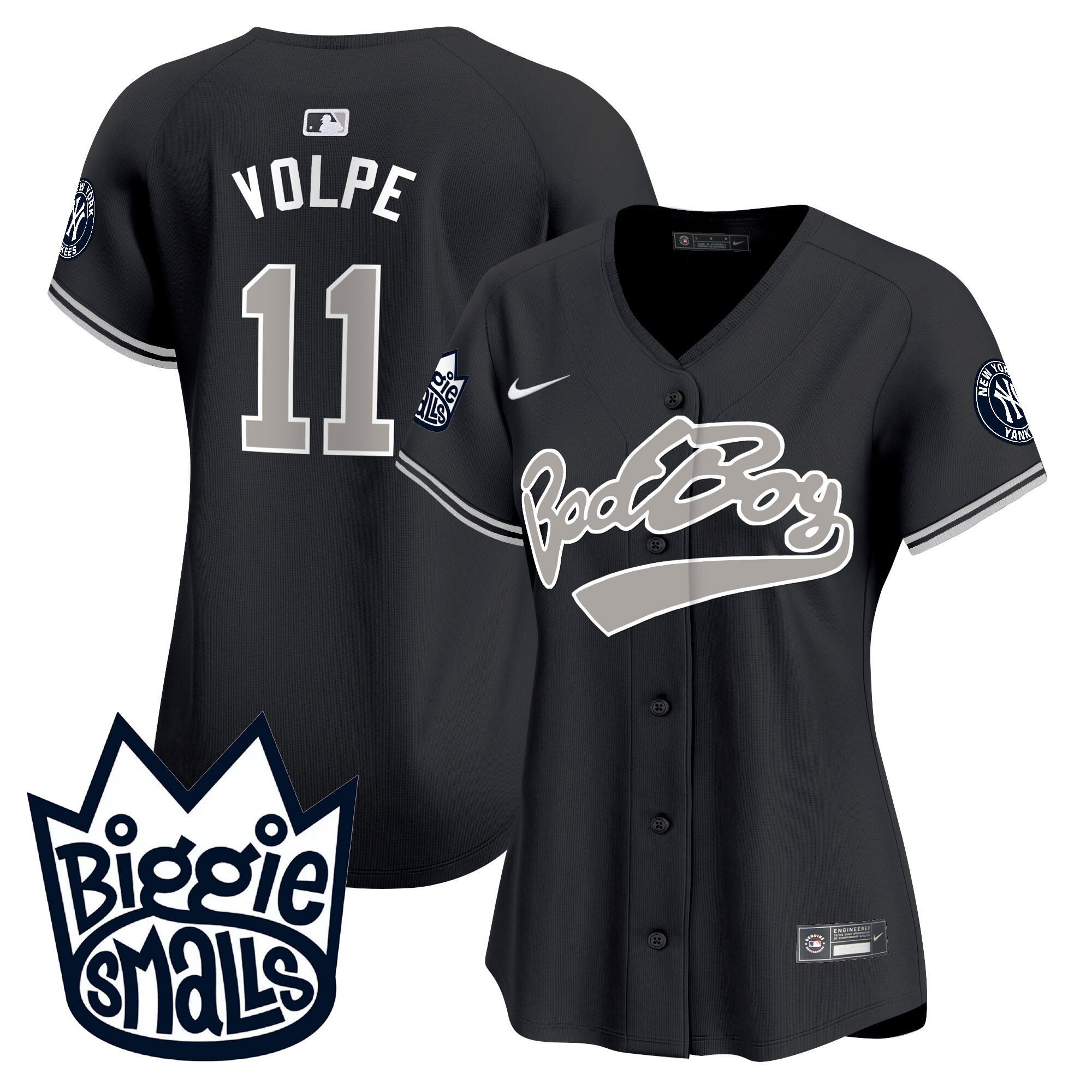 Anthony Volpe Women's New York Yankees Biggie Smalls Vapor Premier Limited Black Jersey