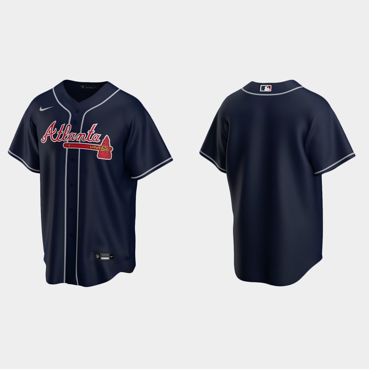 Atlanta Braves # Navy Alternate Jersey