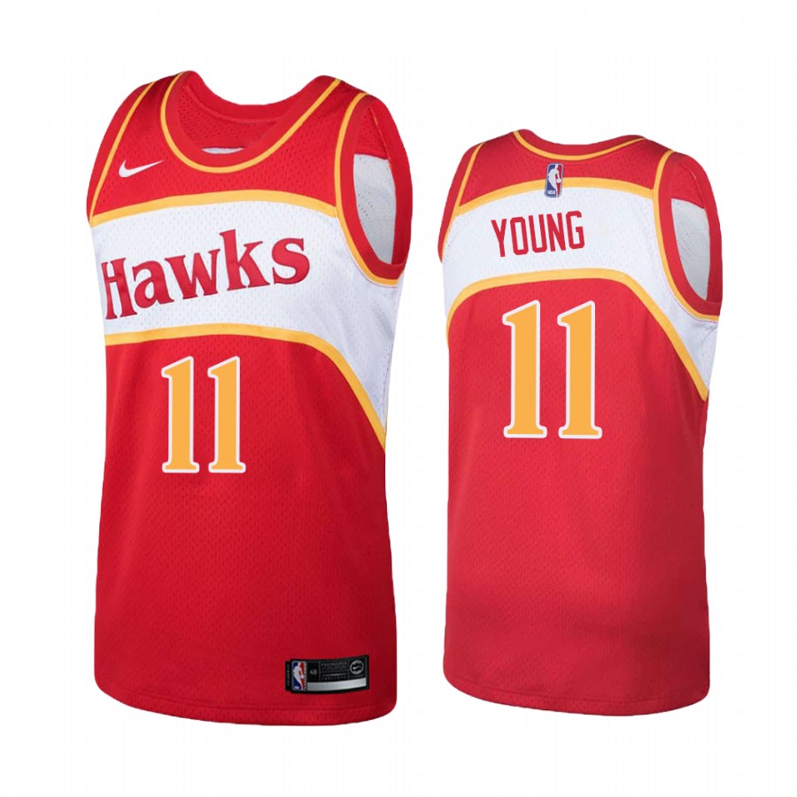 Atlanta Hawks #11 Trae Young Hardwood Classics Red Jersey