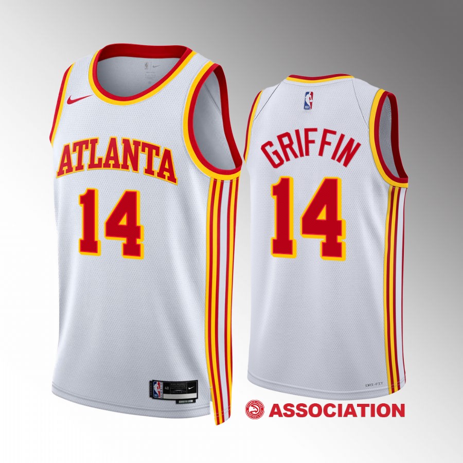 Atlanta Hawks AJ Griffin Association Edition White #14 Jersey Swingman