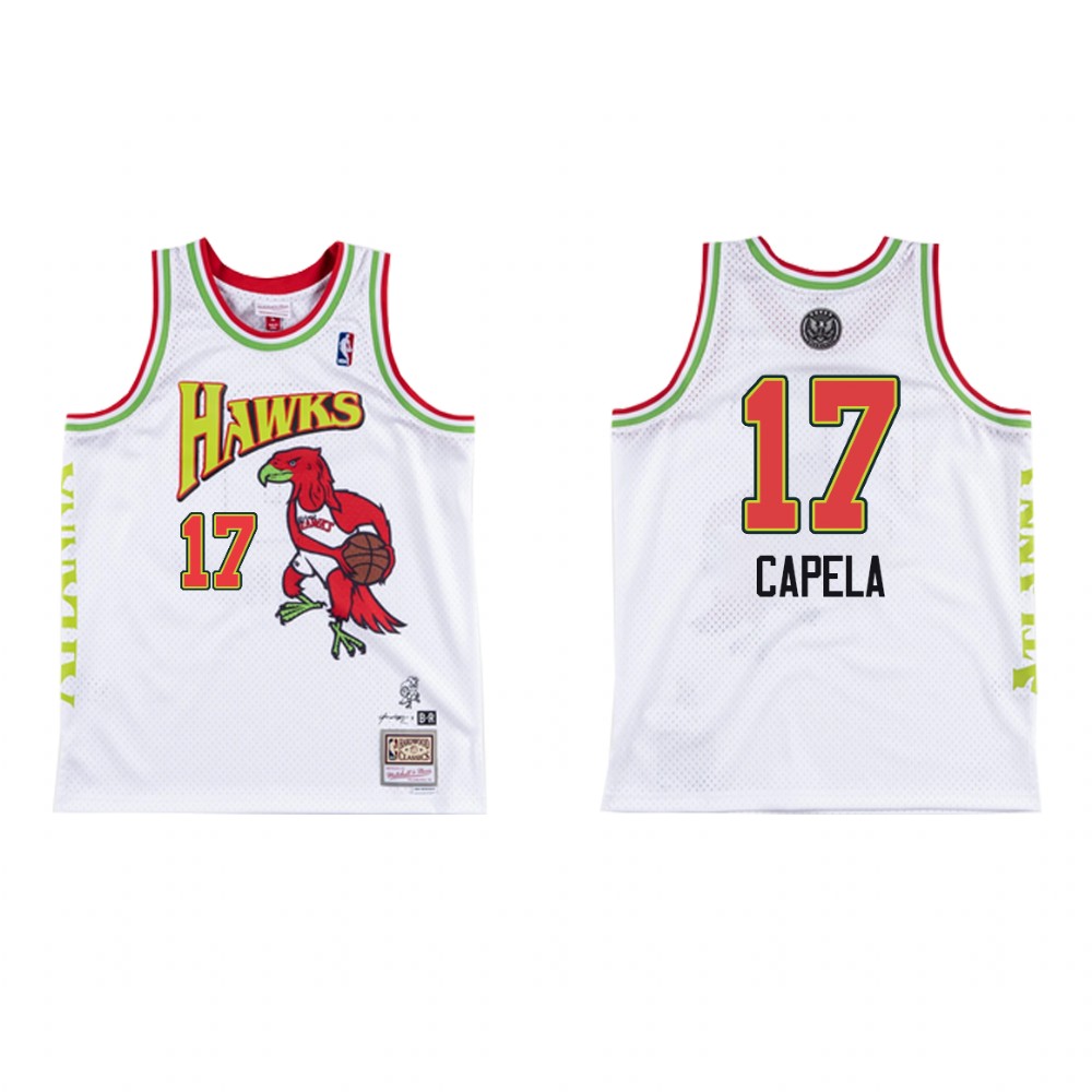 Atlanta Hawks BR Remix Clint Capela #17 White Jersey