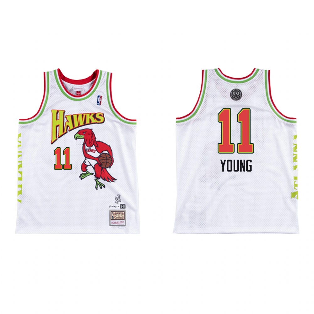 Atlanta Hawks BR Remix Trae Young #11 White Jersey