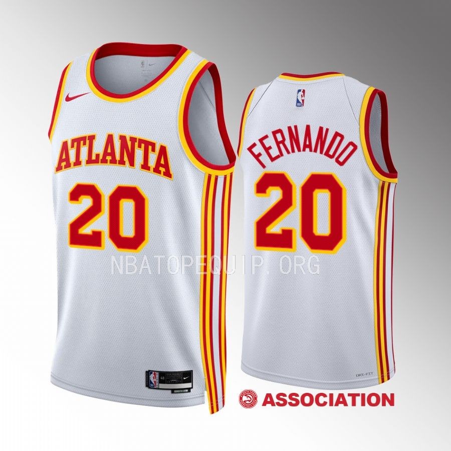 Atlanta Hawks Bruno Fernando Association Edition White #24 Jersey Swingman
