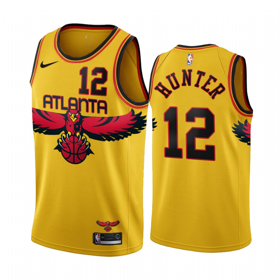 Atlanta Hawks De'andre Hunter #12 Gold City Edition Jersey Throwback 90s