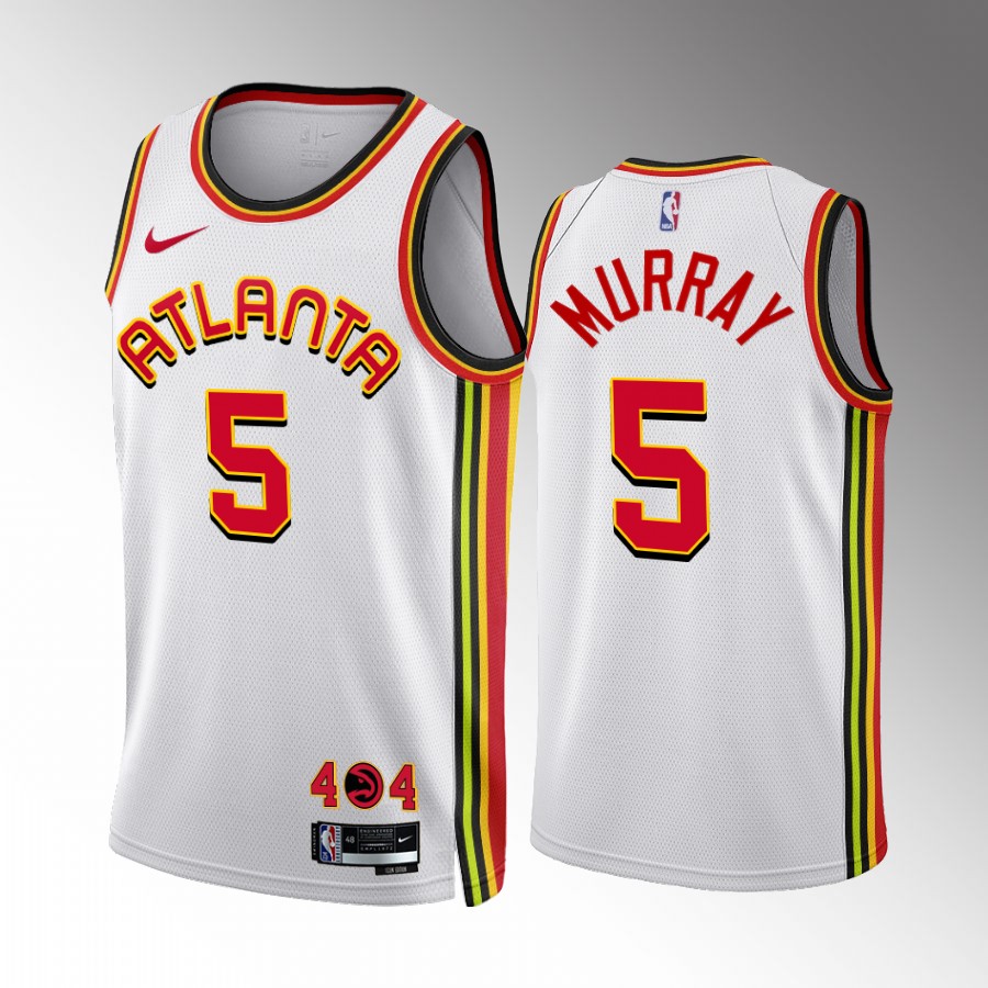 Atlanta Hawks Dejounte Murray Association Edition White #5 Jersey