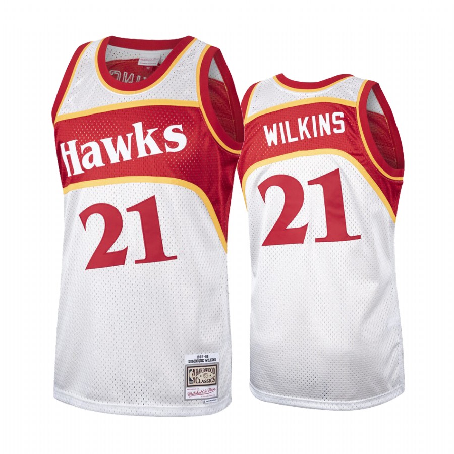 Atlanta Hawks Dominique Wilkins Platinum Hardwood Classics Jersey #21
