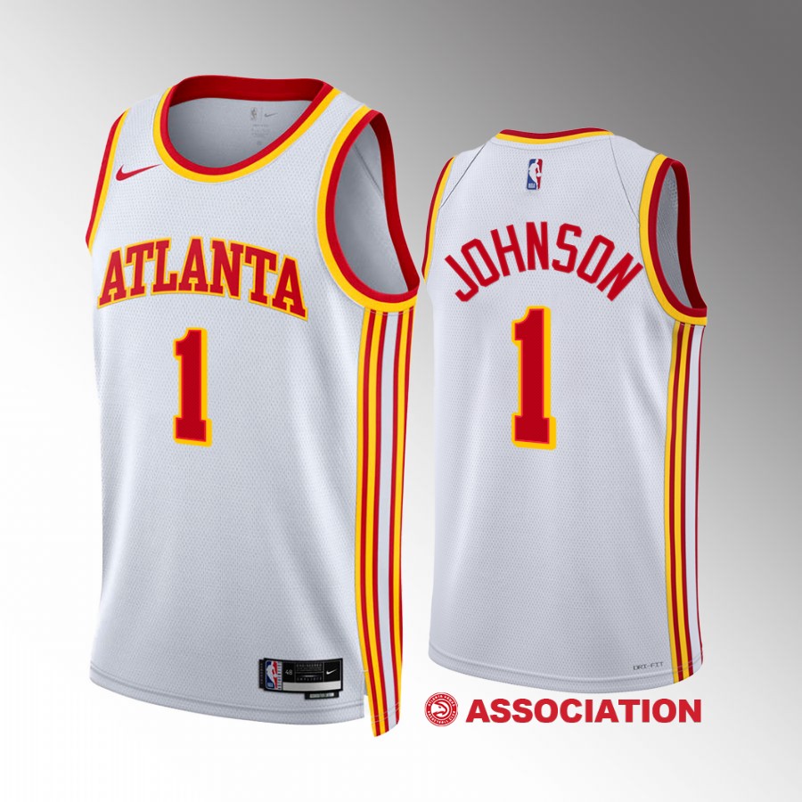 Atlanta Hawks Jalen Johnson Association Edition White #1 Jersey Swingman