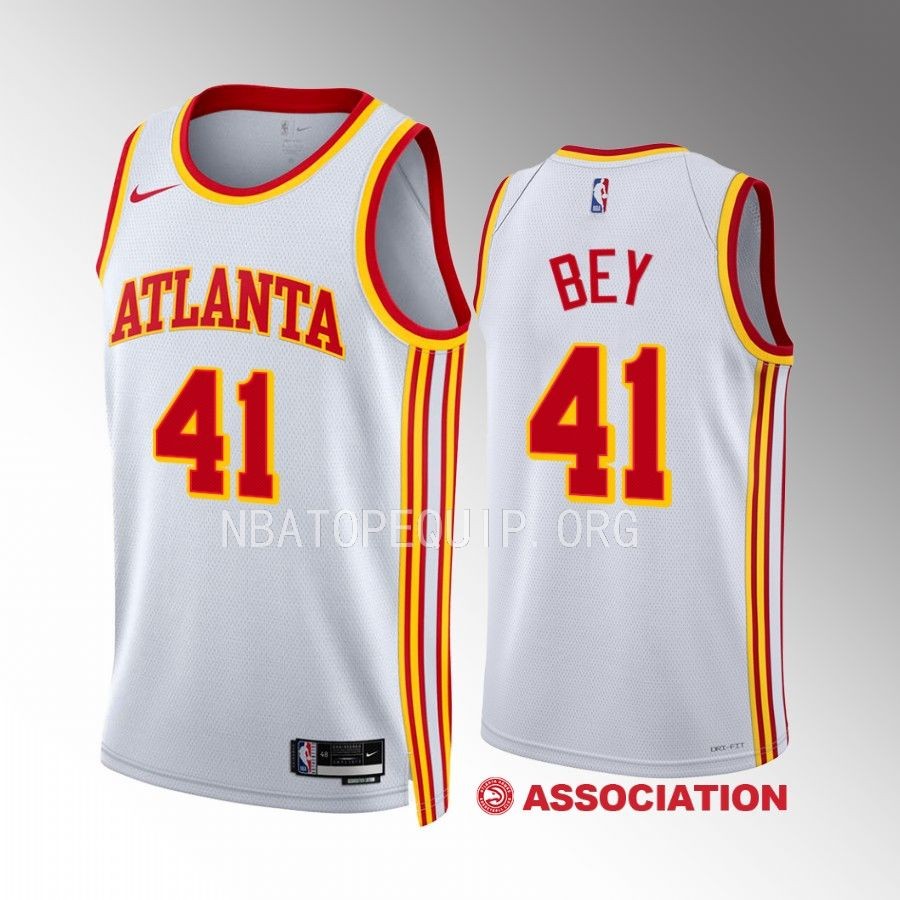 Atlanta Hawks Saddiq Bey Association Edition White #41 Jersey Swingman