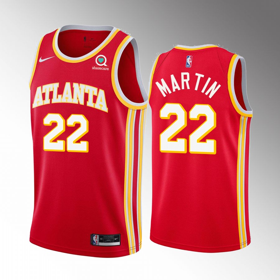 Atlanta Hawks Tyrese Martin Draft Red #22 Jersey Icon Edition