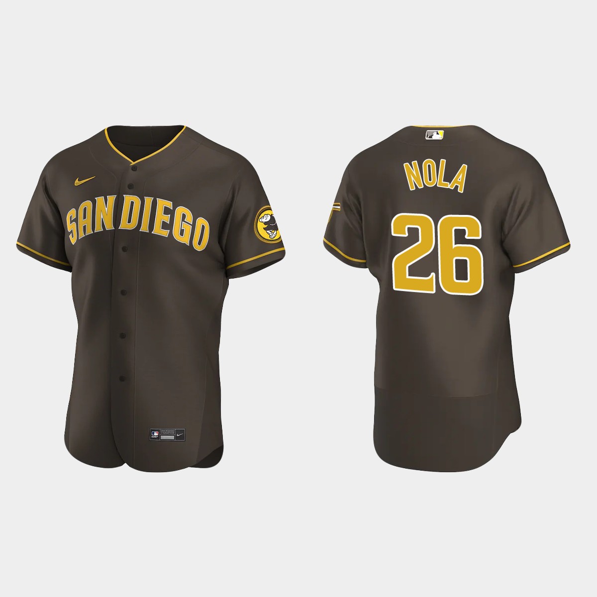 Austin Nola #26 San Diego Padres Road Jersey - Brown