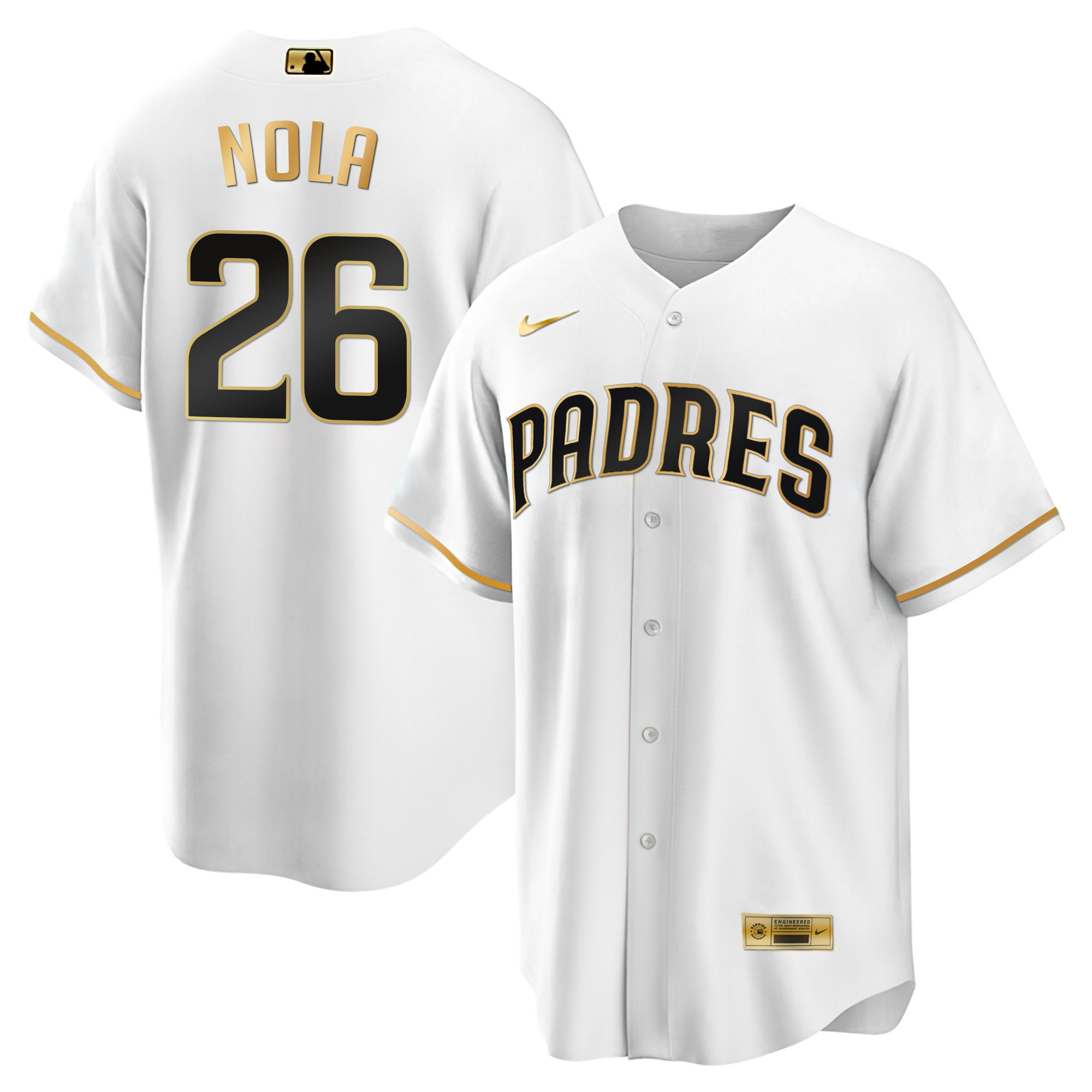 Austin Nola Men's San Diego Padres Black Limited & Gold Cool White Gold Jersey