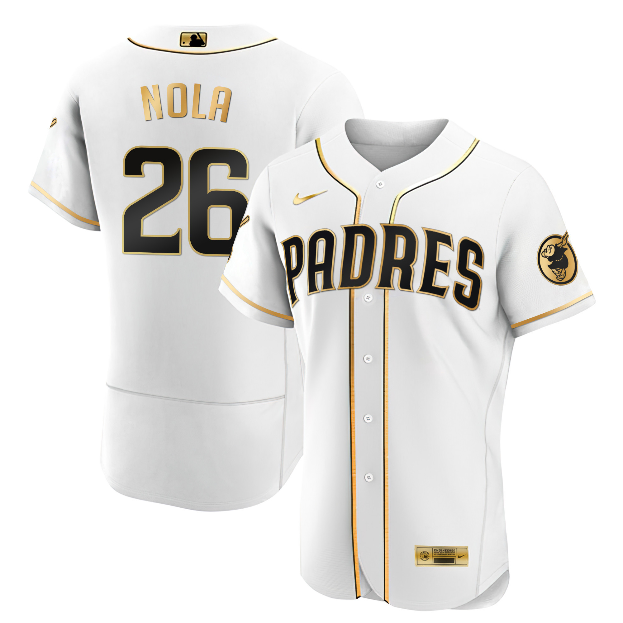 Austin Nola Men's San Diego Padres Black Limited & Gold Flex White Gold Jersey