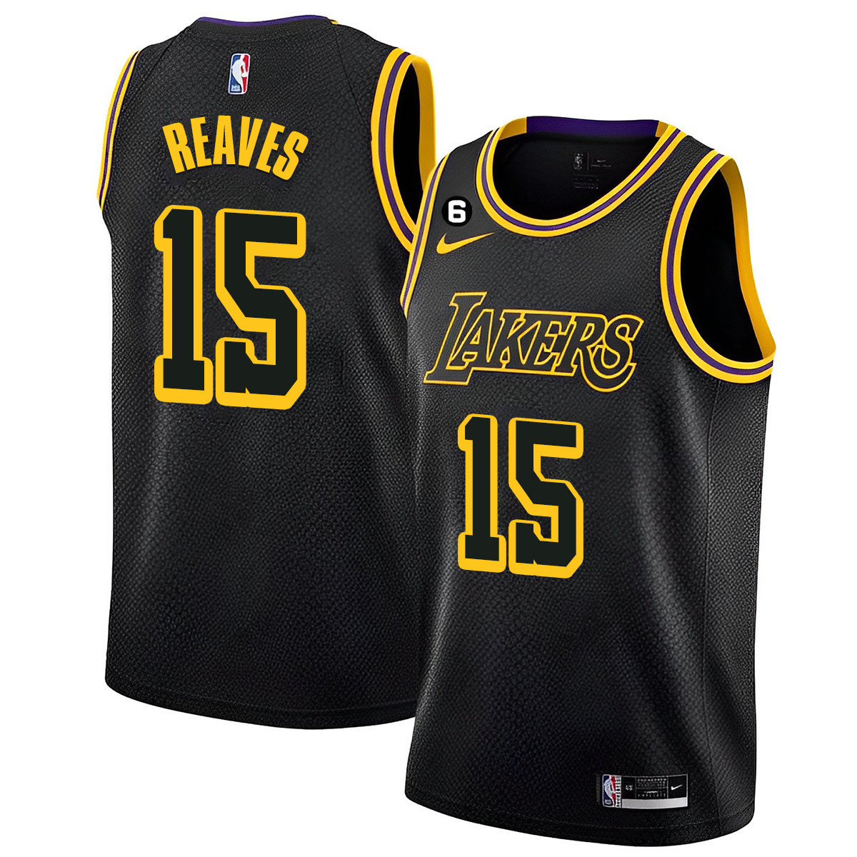 Austin Reaves Men's Los Angeles Lakers Collection Black Mamba Jersey - All Stitched
