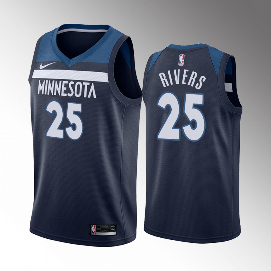 Austin Rivers #25 Minnesota Timberwolves Icon Edition Navy Jersey