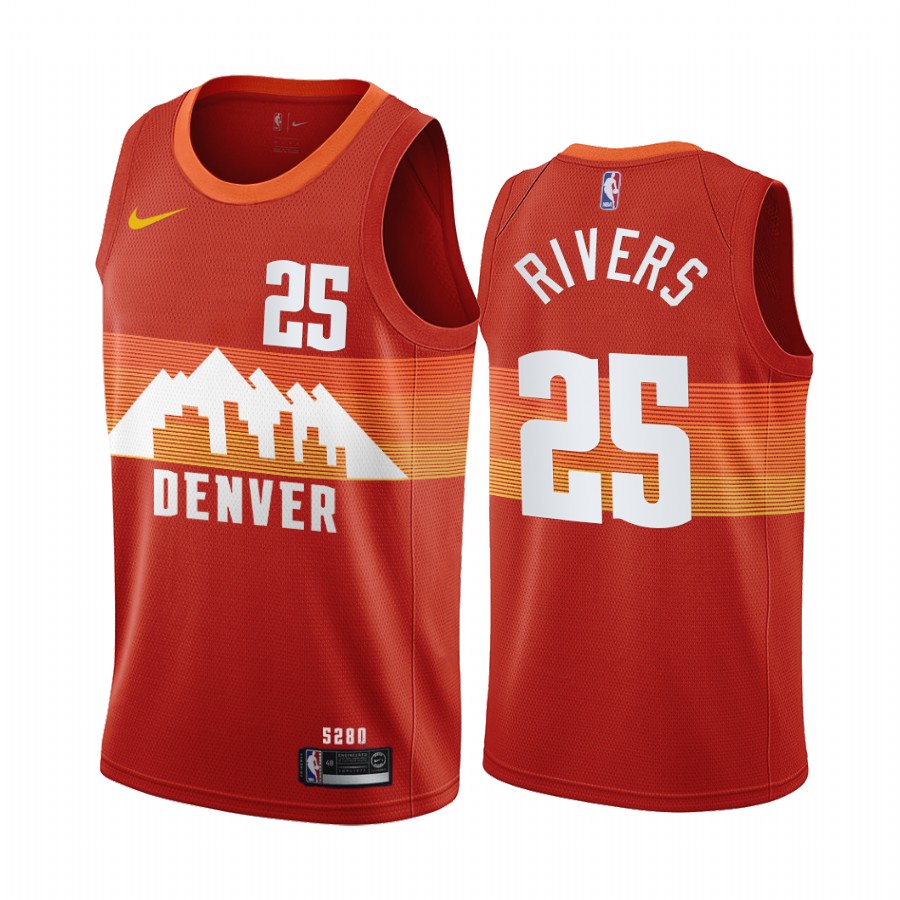 Austin Rivers Denver Nuggets City Edition Orange #25 Jersey