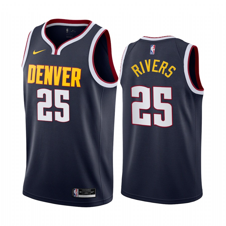 Austin Rivers Denver Nuggets Icon Edition Navy #25 Jersey
