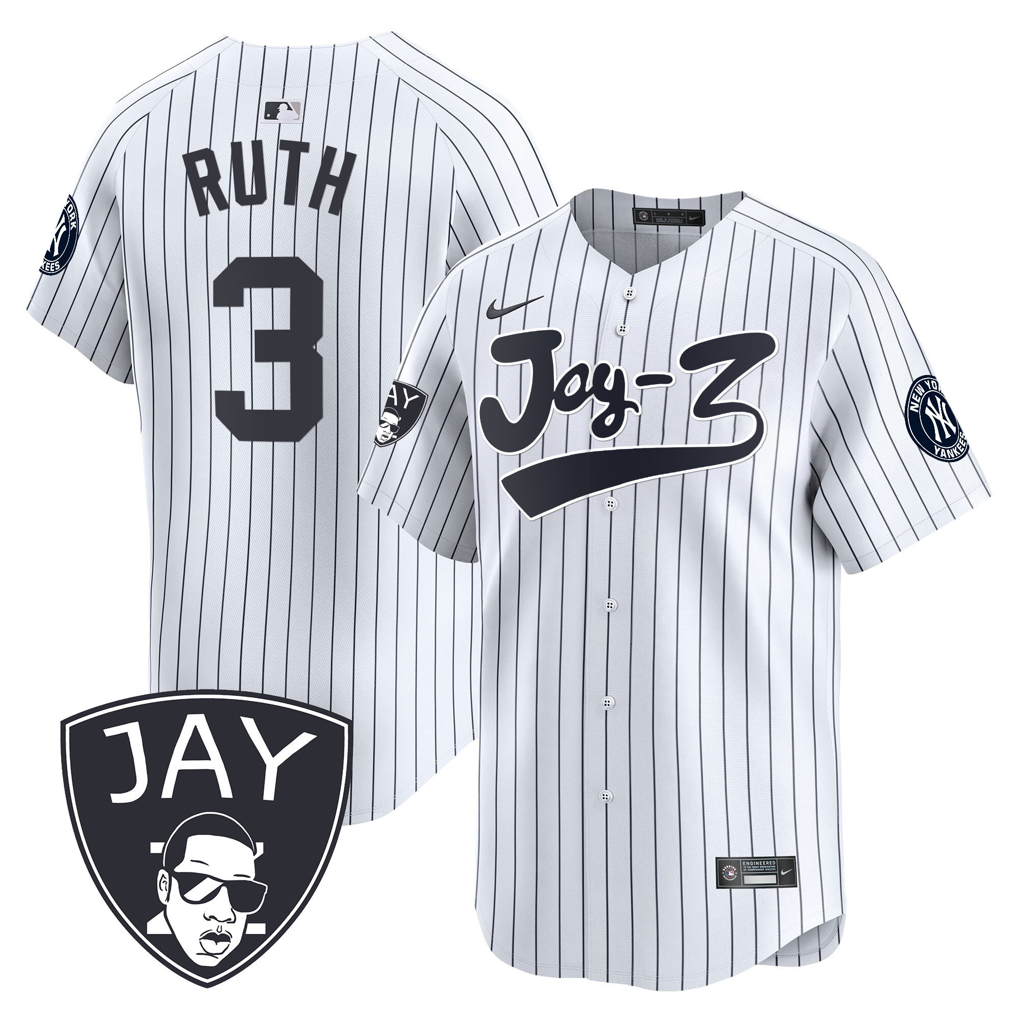 Babe Ruth Men's New York Yankees Jay-Z Vapor Premier Limited V2 White Jersey