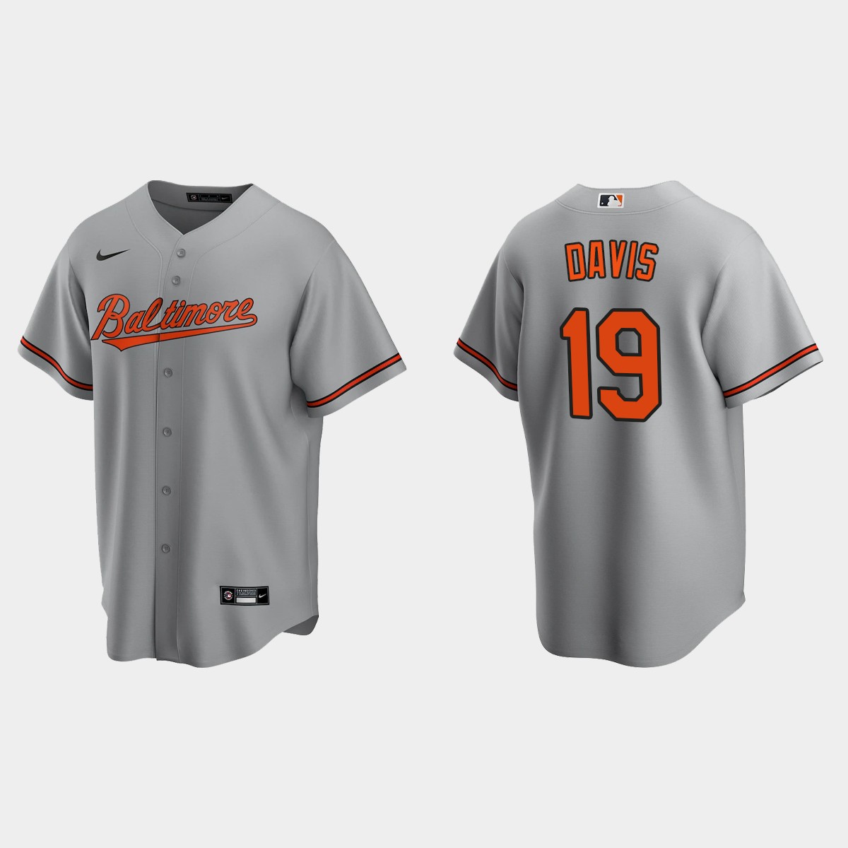 Baltimore Orioles #19 Chris Davis Gray Road Jersey