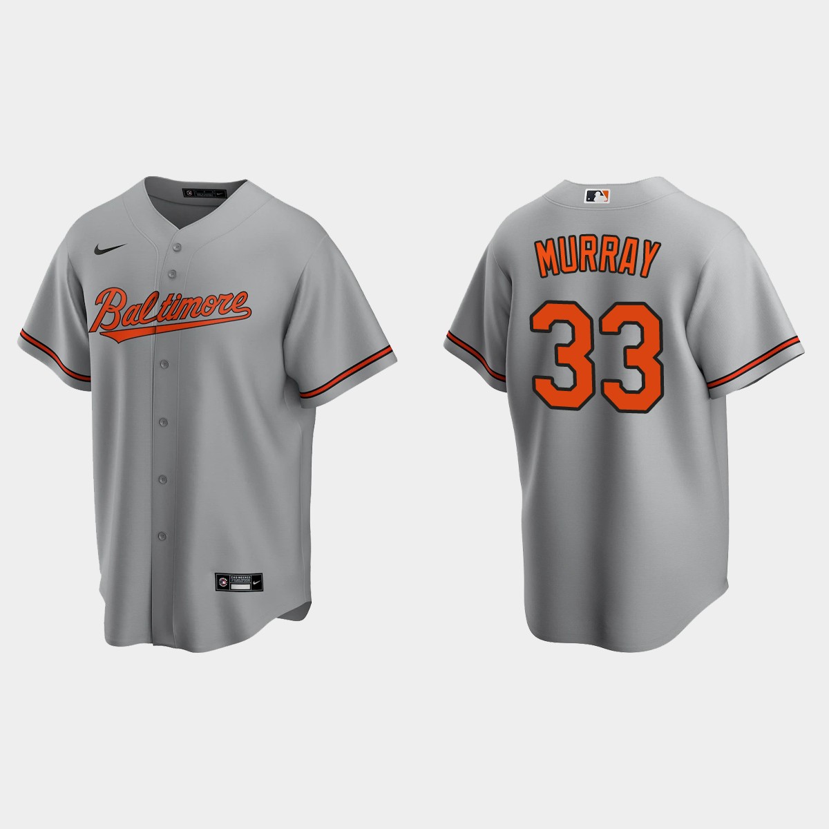Baltimore Orioles #33 Eddie Murray Road Jersey - Gray