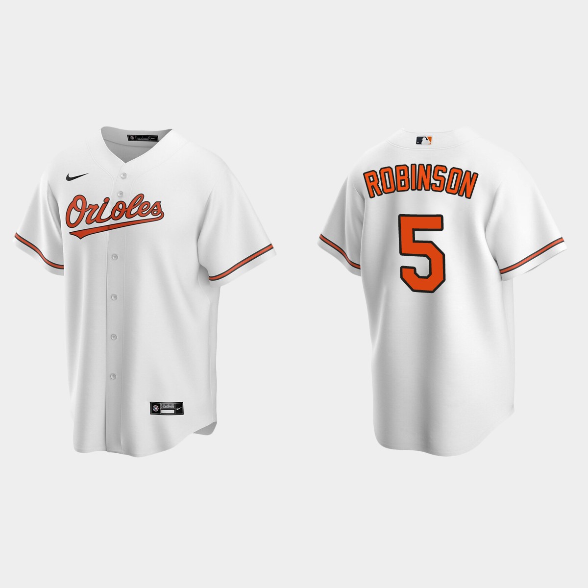 Baltimore Orioles #5 Brooks Robinson White Home Jersey