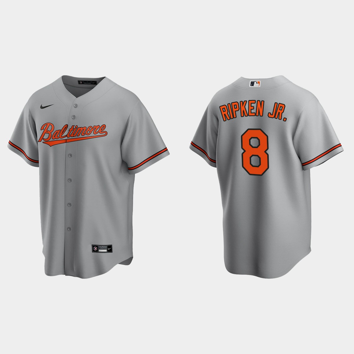 Baltimore Orioles #8 Cal Ripken Jr. Gray Road Jersey