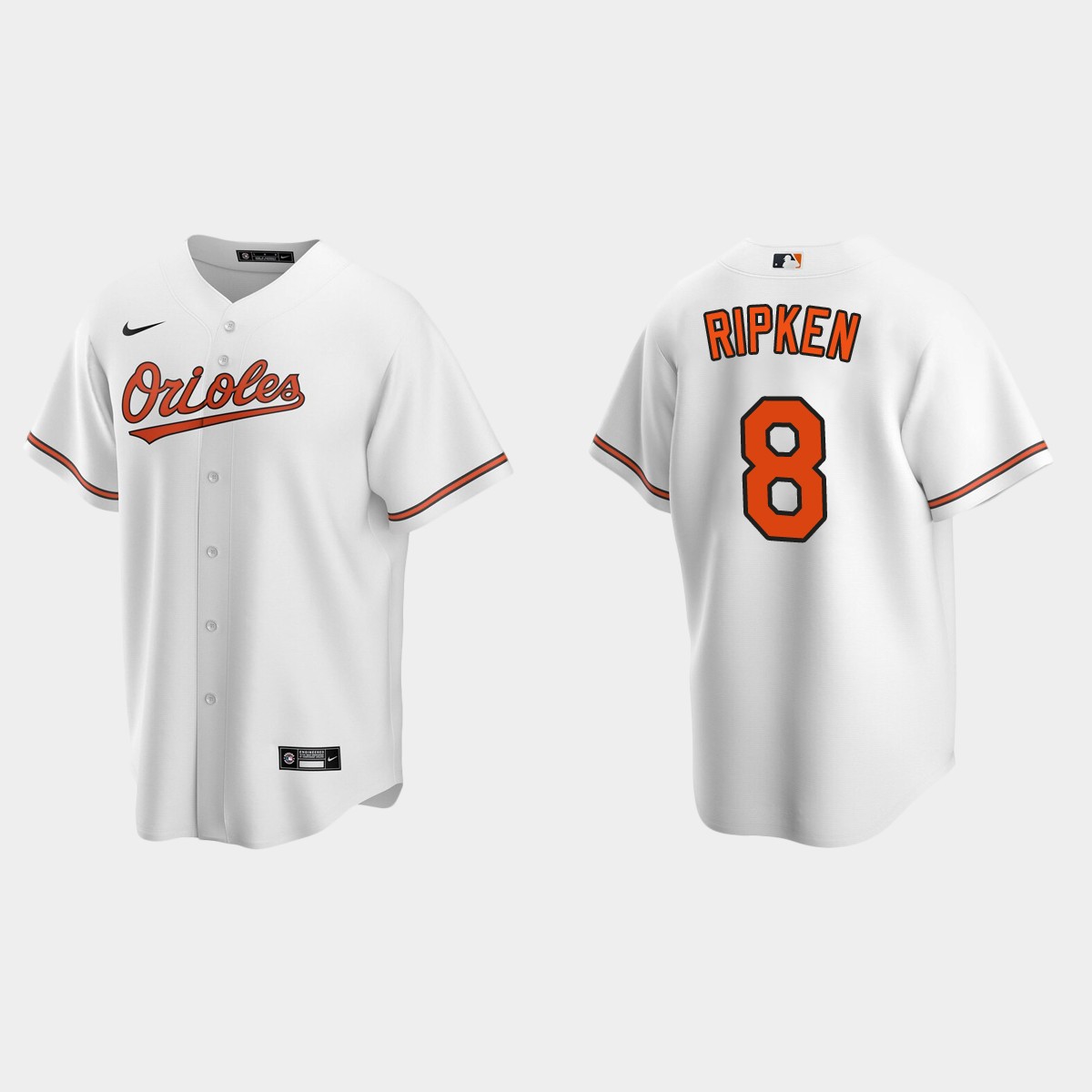 Baltimore Orioles #8 Cal Ripken Jr. White Home Jersey