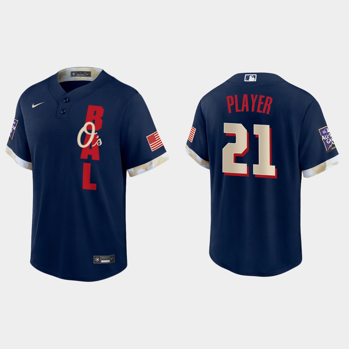 Baltimore Orioles Custom All-Star Game Jersey - Navy