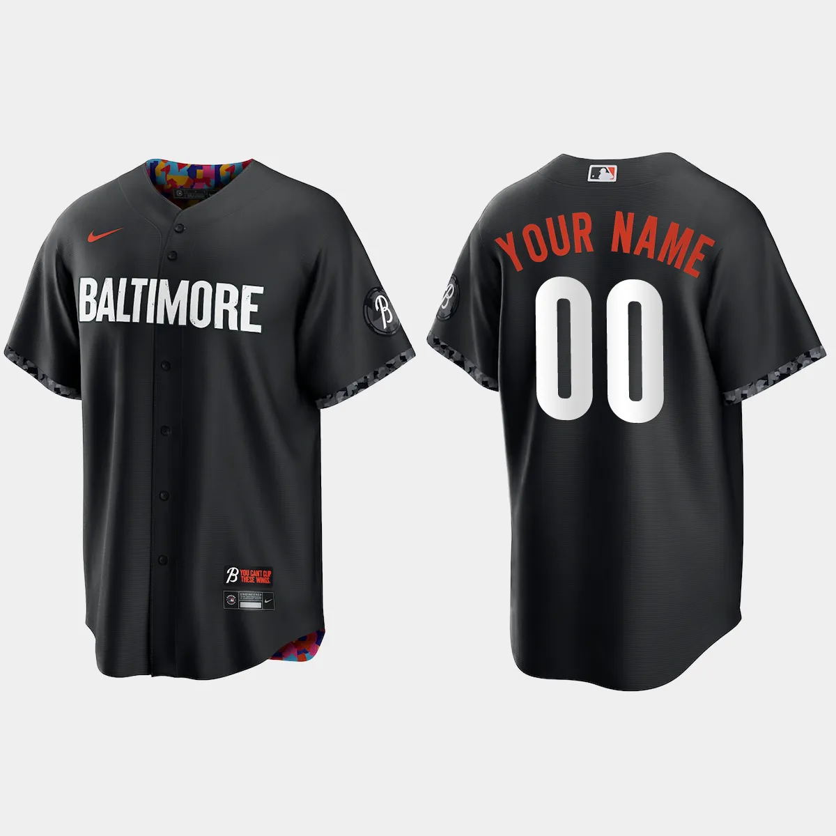 Baltimore Orioles Custom City Connect Jersey - Black