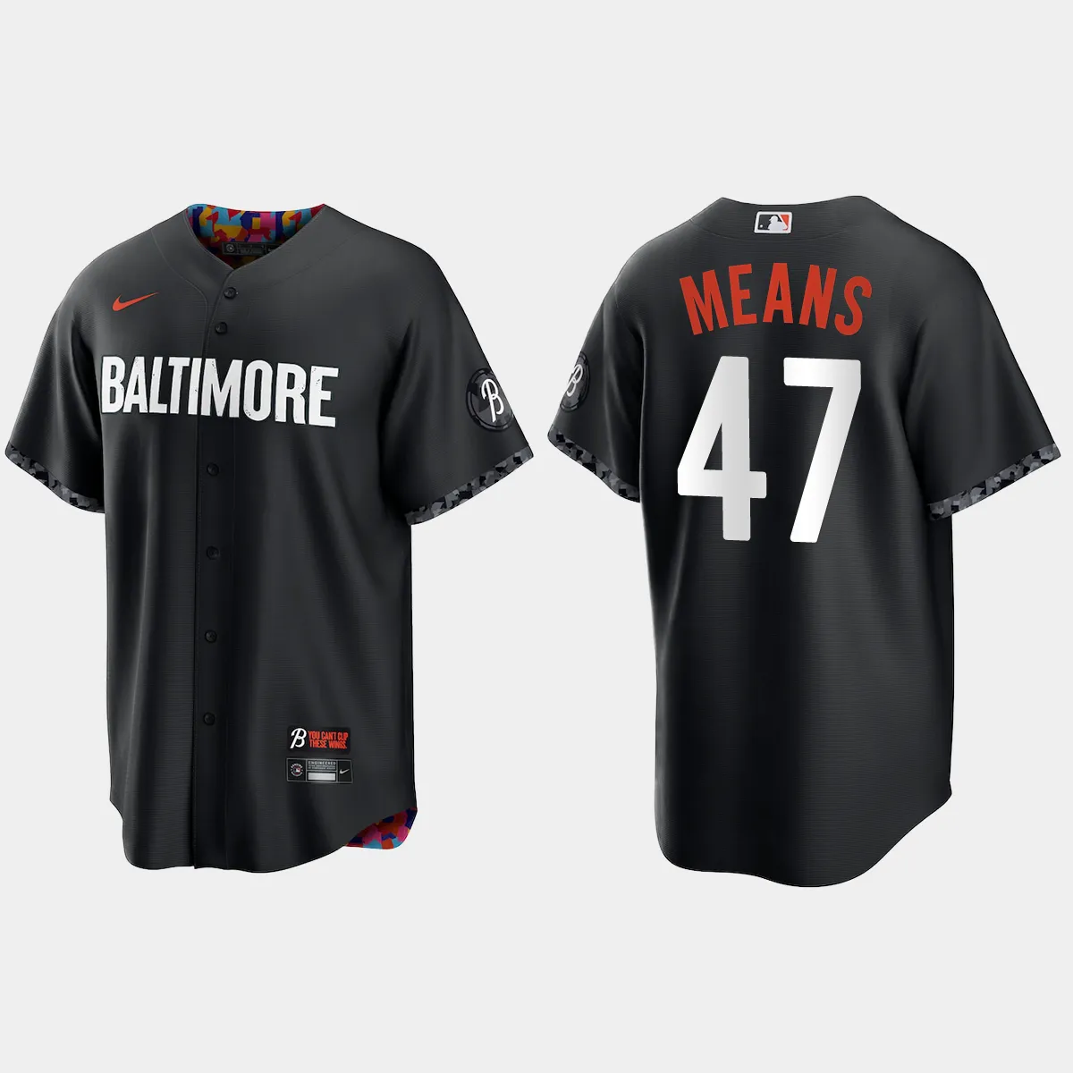 Baltimore Orioles John Means City Connect Jersey - Black