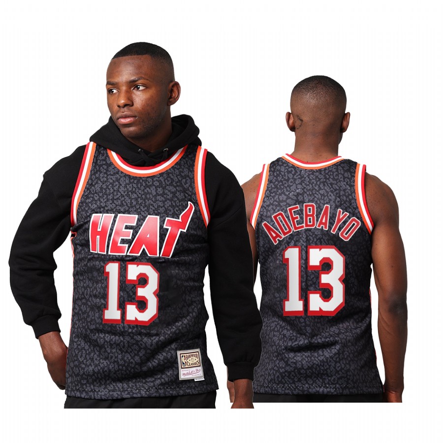 Bam Adebayo 13 Miami Heat Wild Life Black Jersey HWC Swingman