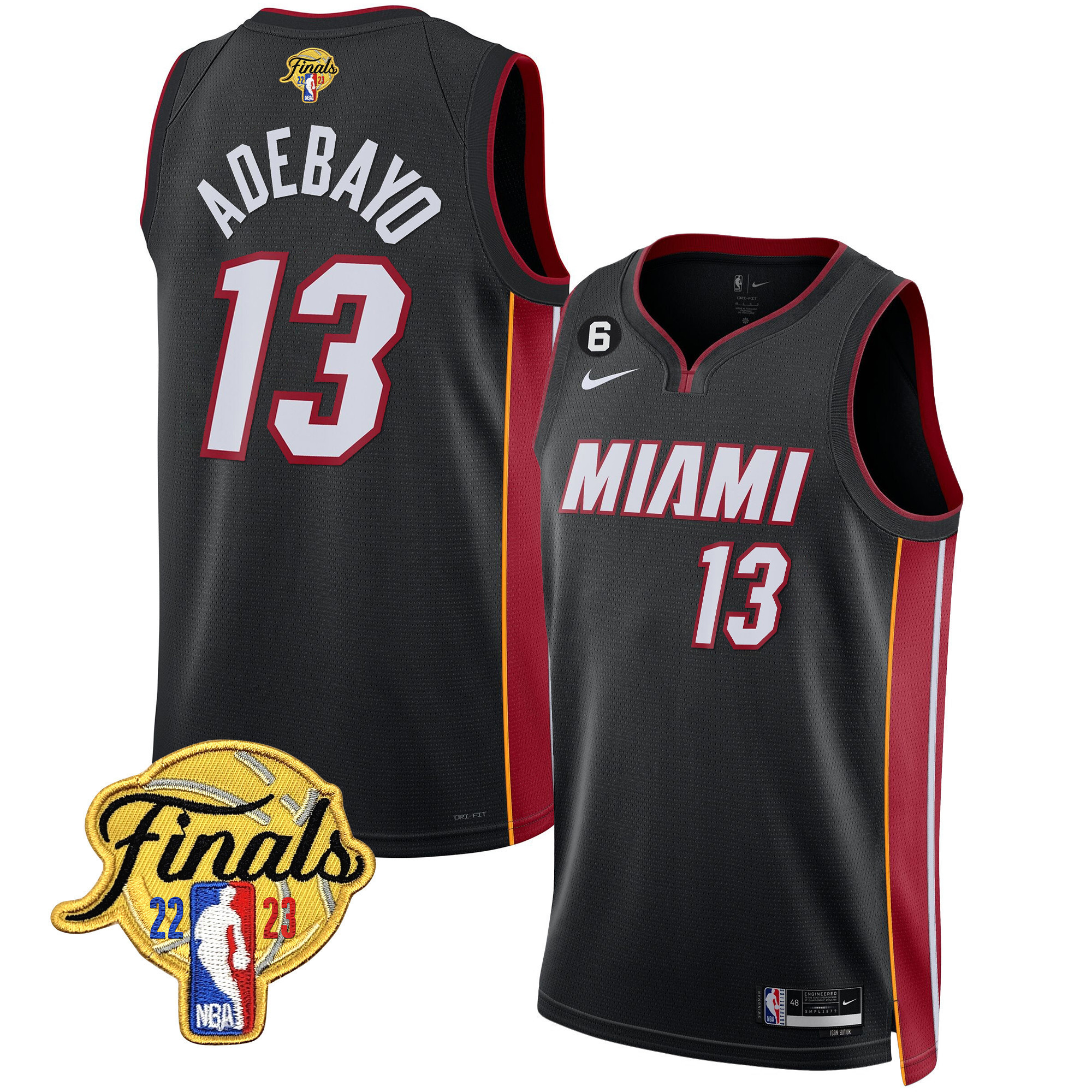 Bam Adebayo Men's Miami Heat Finals Patch Collection Icon Jersey - All Stitched