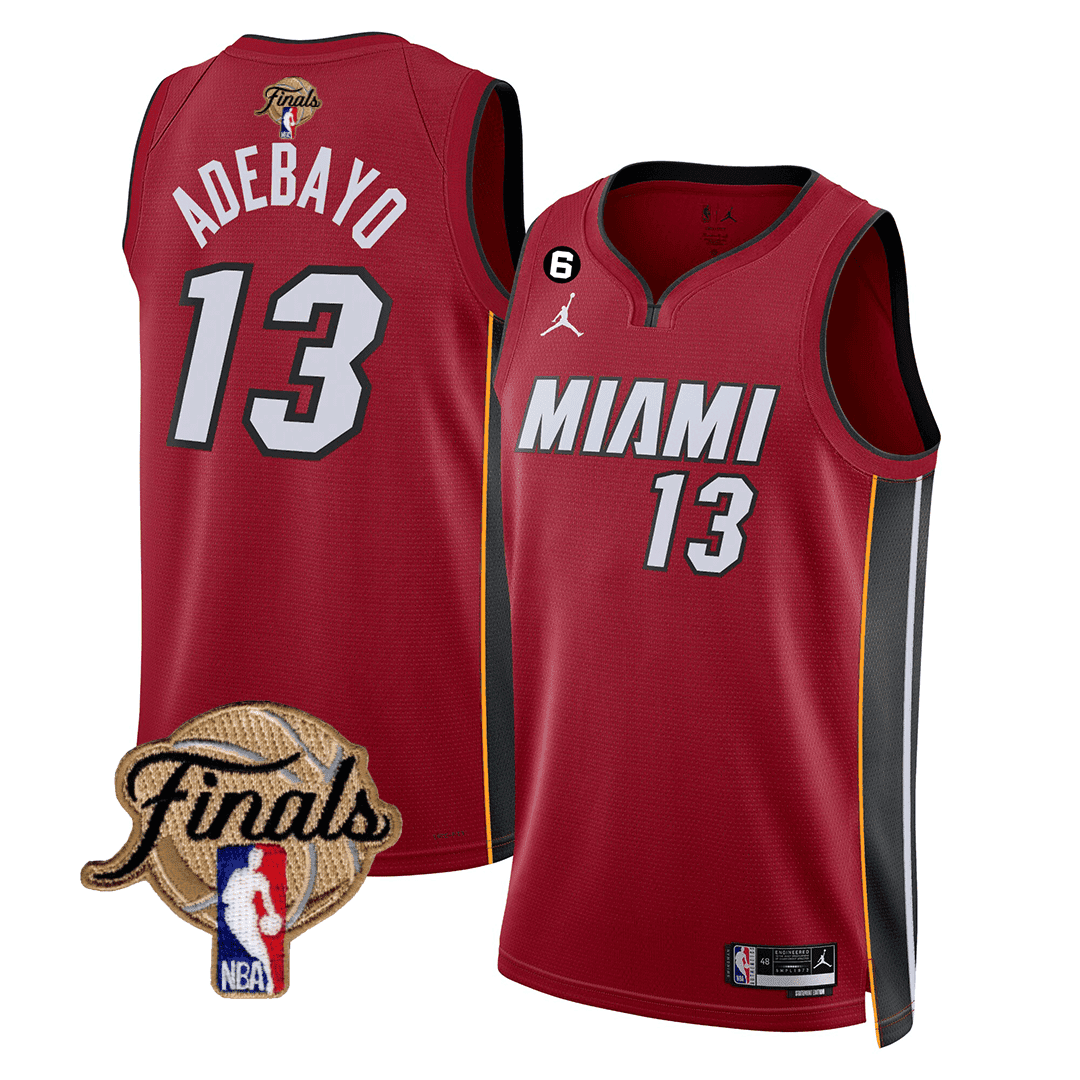 Bam Adebayo Men's Miami Heat Finals Patch Collection V3 Icon Jersey - All Stitched
