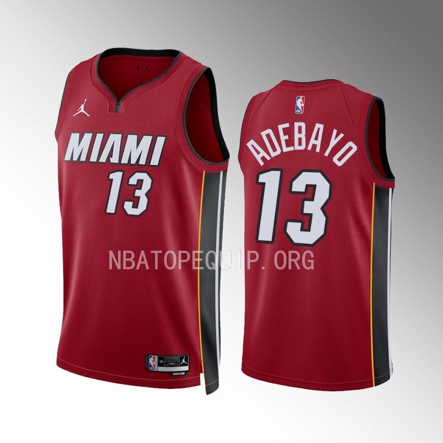Bam Adebayo Miami Heat #13 Red Jersey Statement Edition Swingman