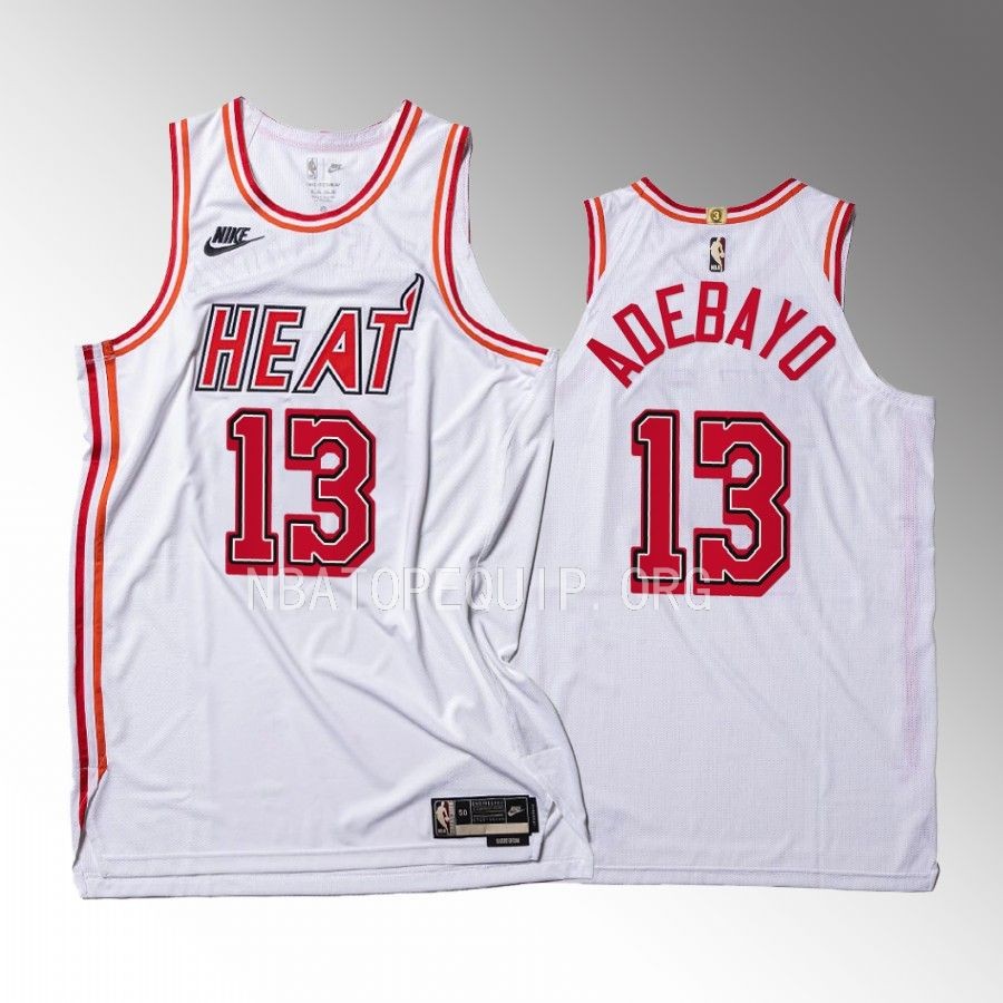 Bam Adebayo Miami Heat 35th Classic Edition #13 Jersey White