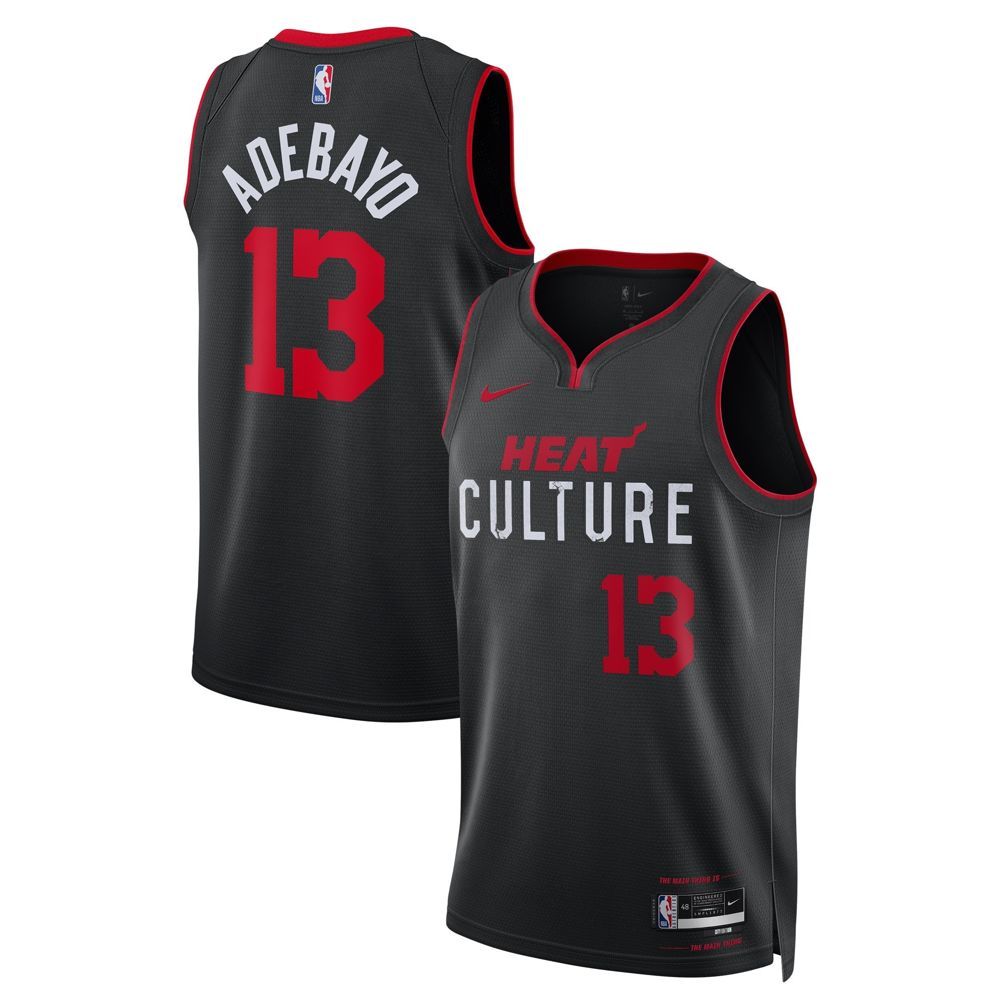 Bam Adebayo Miami Heat Swingman City Edition Black Jersey - All Stitched