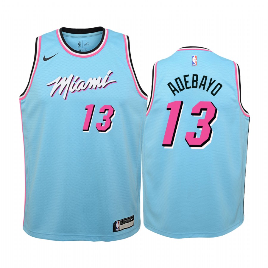 Bam Adebayo Miami Heat Blue City ViceWave Jersey - Youth