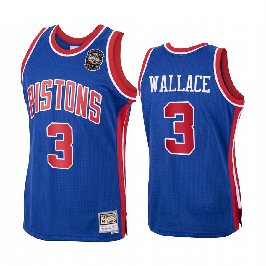 Ben Wallace Naismith Hall Of Fame Detroit Pistons #3 Navy Jersey