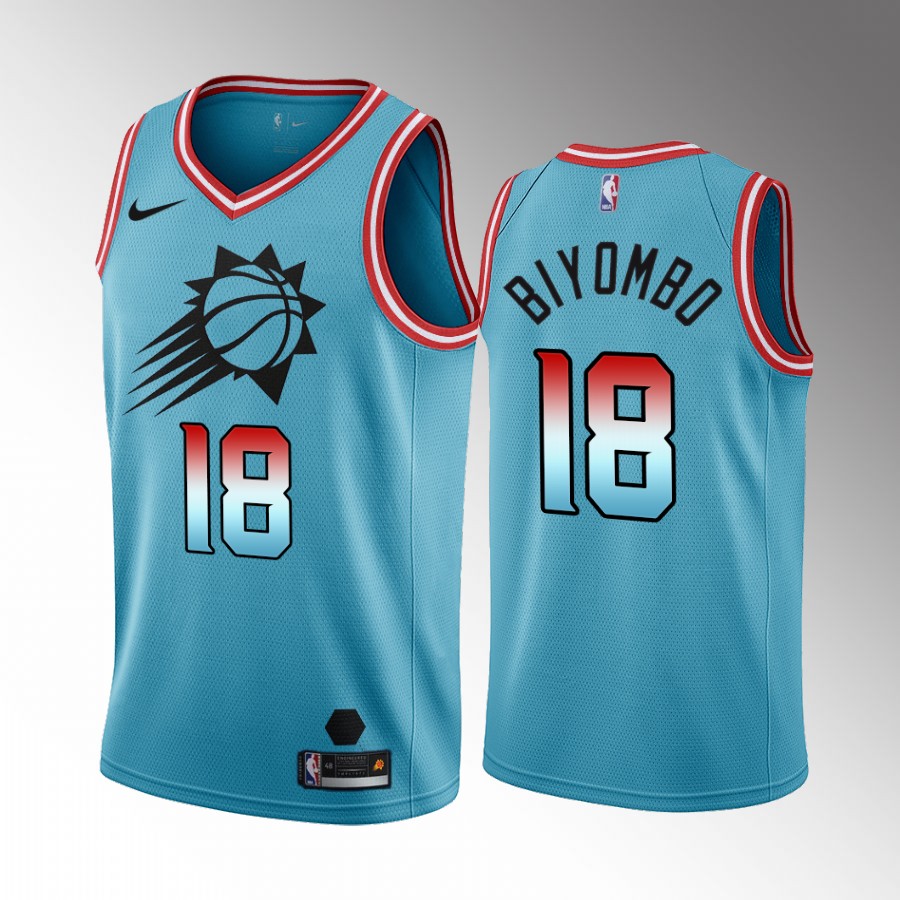 Bismack Biyombo #18 Phoenix Suns City Edition Blue Jersey