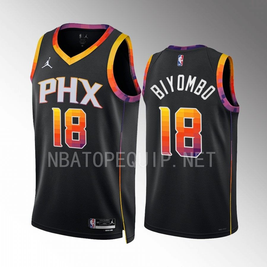 Bismack Biyombo #18 Phoenix Suns Statement Edition Black Jersey