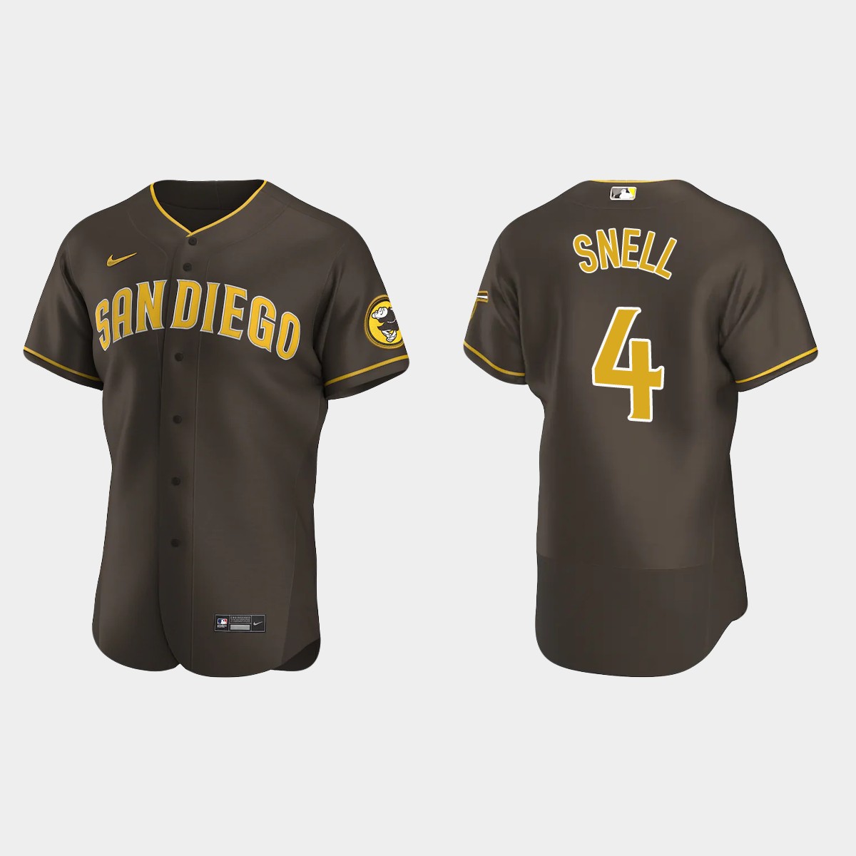 Blake Snell #4 San Diego Padres Road Jersey - Brown